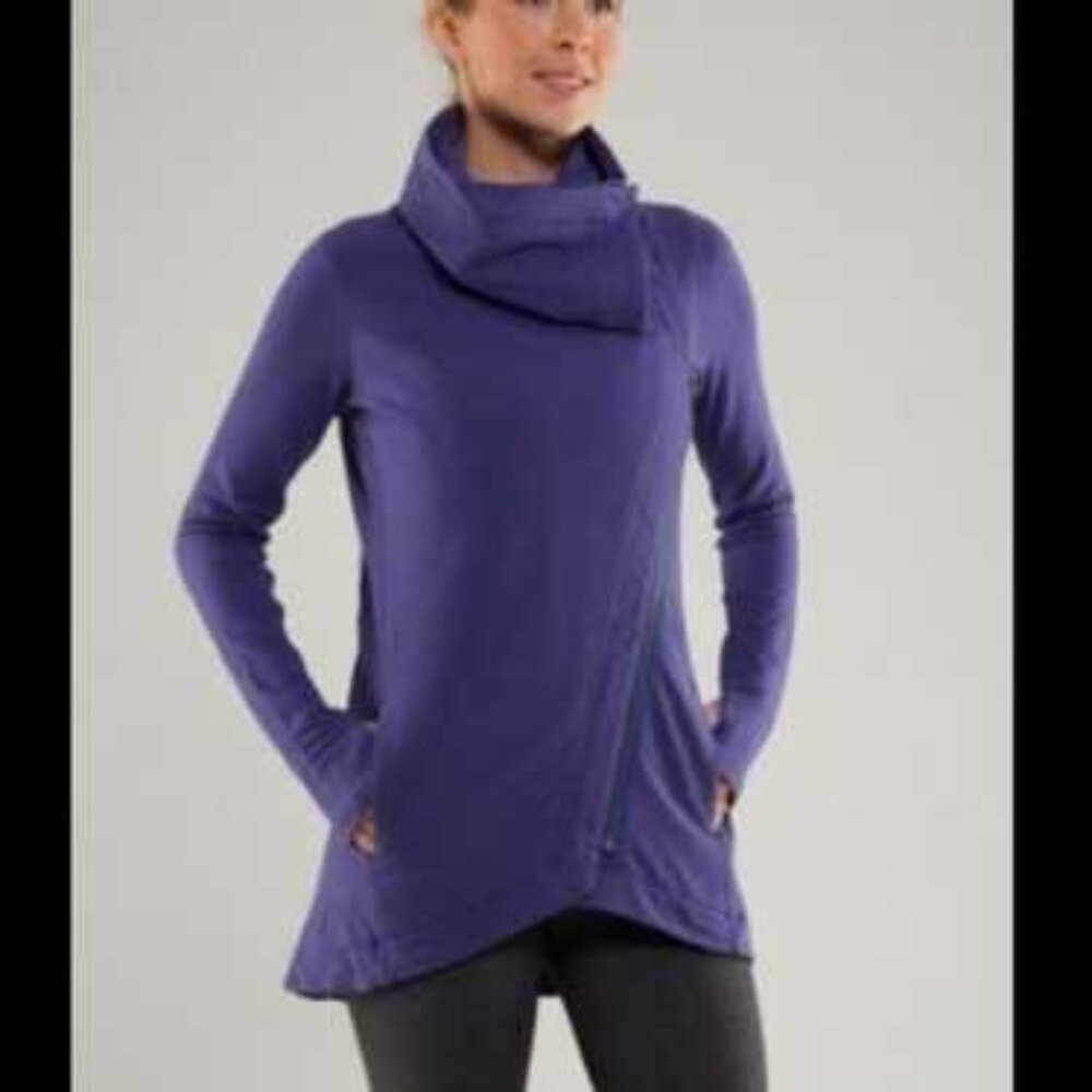 Lululemon - Method Wrap Asymmetrical Jacket - Royalty Blue Purple - Size 4 - GUC
